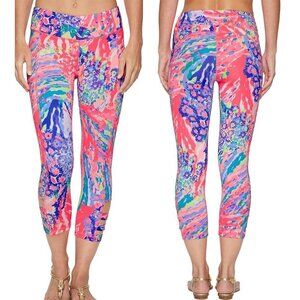 Lilly Pulitzer Floral Print UPF 50+ Weekender Cropped Leggings C27090